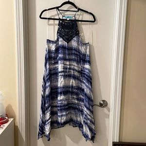 VGUC blue casual dress/coverup